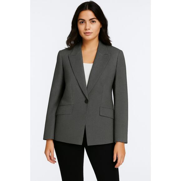 Womens Escada Blazer Bentley Style Single Button Black Dot Pattern DE 44 US 14 L - Picture 1 of 7